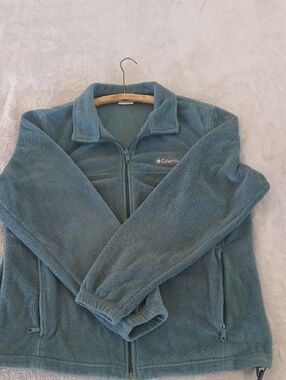 Columbia Blue-Green Fleece Full-Zip Jacket
